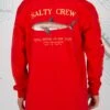 Salty Crew Bruce Boys Red L/S Tee -Salty Crew 20135070Y RED OMBACK