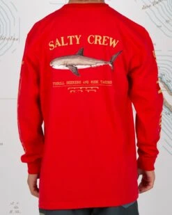 Salty Crew Bruce Boys Red L/S Tee