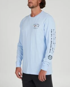 Salty Crew Bruce Light Blue L/S Standard Tee -Salty Crew 20135070 LBL OMSIDELEFT