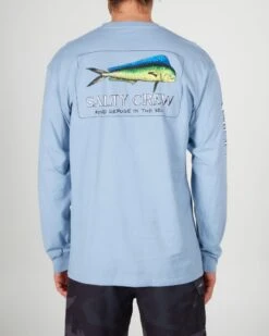 Salty Crew El Dorado Marine Blue L/S Premium Tee -Salty Crew 20135071 MRBLUE OMBACK