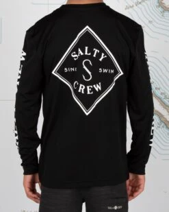 Salty Crew Tippet Boys Black L/S Sunshirt