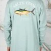 Salty Crew Ahi Mount Sea Foam L/S Tech Tee -Salty Crew 20135117 SEAFOAM OMBACK