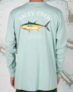 Salty Crew Ahi Mount Sea Foam L/S Tech Tee
