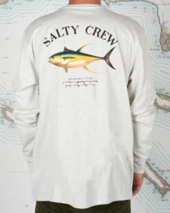 Salty Crew Ahi Mount Vintage White L/S Tech Tee