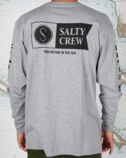 Salty Crew Alpha Athletic Heather L/S Premium Tee