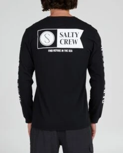 Salty Crew Alpha Black L/S Premium Tee -Salty Crew 20135143 BLK OMBACK