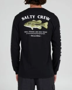 Salty Crew Bigmouth Black L/S Premium Tee -Salty Crew 20135144 BLK OMBACK