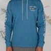 Salty Crew Bruce Blue Heather Hood Tech Tee -Salty Crew 20135213 BLU HEA OMFRONT