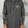 Salty Crew Bruce Charcoal Hood Tech Tee -Salty Crew 20135213 CHARHEA OMFRONT