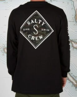 Salty Crew Tippet Decoy Black L/S Standard Tee