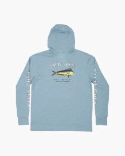 Salty Crew El Dorado Harbor Blue Hood Tech Tee -Salty Crew 20135236 HARBOR BACK