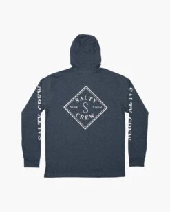 Salty Crew Tippet Navy Pocket Hood Tech Tee -Salty Crew 20135237 NVY BACK