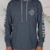 Salty Crew Tippet Navy Pocket Hood Tech Tee