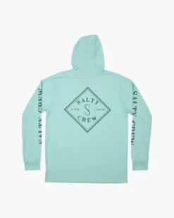 Salty Crew Tippet Sea Foam Pocket Hood Tech Tee -Salty Crew 20135237 SEAFOAM BACK