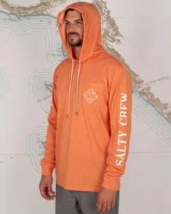 Salty Crew Tippet Sunburn Pocket Hood Tech Tee -Salty Crew 20135237 SUNBURN OMSIDELEFT