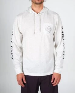 Salty Crew Tippet Vintage White Pocket Hood Tech Tee