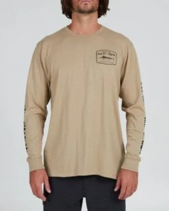 Salty Crew Stealth Khaki Heather L/S Standard Tee
