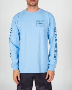 Salty Crew Stealth Light Blue L/S Standard Tee -Salty Crew 20135284 LIGHTBLUE OMFRONT