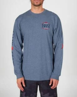 Salty Crew Skipjack Athletic Heather L/S Premium Tee -Salty Crew 20135288 ATHLHEA OMFRONT
