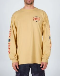 Salty Crew Skipjack Camel L/S Premium Tee -Salty Crew 20135288 CAM OMFRONT