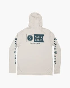 Salty Crew Alpha Silver Hood Sunshirt -Salty Crew 20135296 SILV BACK