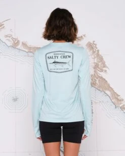 Salty Crew Stealth Pinnacle Sea Foam Crew Sunshirt -Salty Crew 20135309W SEAFOAM 3