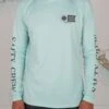 Salty Crew Alpha Flag Sea Foam Pinnacle + Mask Sunshirt -Salty Crew 20135314 SEAFOAM OMFRONT