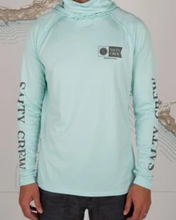 Salty Crew Alpha Flag Sea Foam Pinnacle + Mask Sunshirt