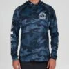Salty Crew Palomar Blue Camo Pinnacle + Hood Sunshirt -Salty Crew 20135315 BLUCMO OMFRONT
