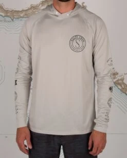 Salty Crew Palomar Grey Pinnacle + Hood Sunshirt
