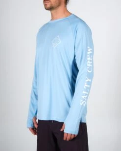 Salty Crew Tippet Light Blue Pinnacle + L/S Sunshirt -Salty Crew 20135316 LBL OMSIDELEFT