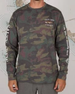 Salty Crew Bruce Camo L/S Tech Tee