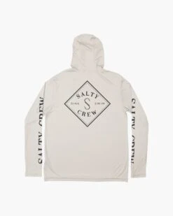 Salty Crew Tippet Silver Hood Sunshirt -Salty Crew 20135323 SLVR BACK