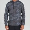 Salty Crew Deckhand Black Camo Hood Tech Tee -Salty Crew 20135329 BLKCAMO OMFRONT