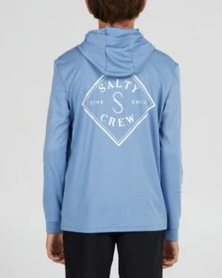 Salty Crew Tippet Boys Marine Blue Hood Sunshirt