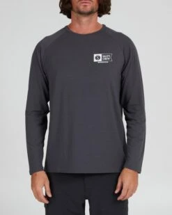 Salty Crew Mariner UV Charcoal L/S Tee