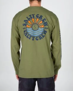 Salty Crew Sun Waves Sage L/S Premium Tee
