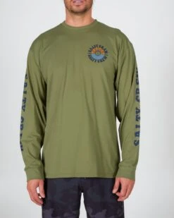 Salty Crew Sun Waves Sage L/S Premium Tee -Salty Crew 20135405 SAGE OMFRONT