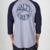 Salty Crew Tuna Time Navy L/S Baseball Tee -Salty Crew 20135406 ATHLHEANVY OMBACK