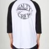 Salty Crew Tuna Time Athletic White/Black L/S Baseball Tee