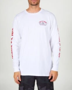 Salty Crew Trollin White L/S Standard Tee -Salty Crew 20135409 WHT OMFRONT