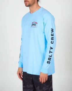 Salty Crew Fly Drop Light Blue L/S Standard Tee -Salty Crew 20135411 LIGHTBLUE OMSIDELEFT