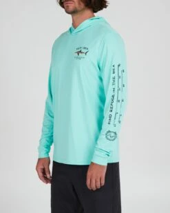 Salty Crew Bruce Sea Foam Hood Sunshirt -Salty Crew 20135418 SEAFOAM OMSIDELEFT