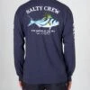 Salty Crew Rooster Navy Heather L/S Premium Tee -Salty Crew 20135421 NAVYHEA OMBACK
