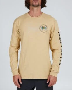 Salty Crew Blue Crabber Camel L/S Premium Tee