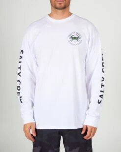 Salty Crew Blue Crabber White L/S Premium Tee