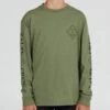 Salty Crew Tippet Boys Sage Green L/S Tee -Salty Crew 20135424Y SAGE OMFRONT