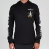 Salty Crew Tailed Black Hood Sunshirt -Salty Crew 20135453 BLK OMFRONT
