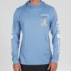Salty Crew Tailed Marine Blue Hood Sunshirt -Salty Crew 20135453 MRBLU OMFRONT