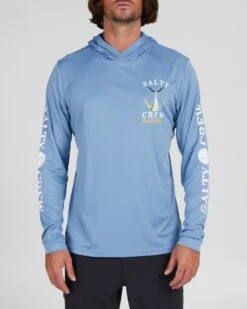 Salty Crew Tailed Marine Blue Hood Sunshirt